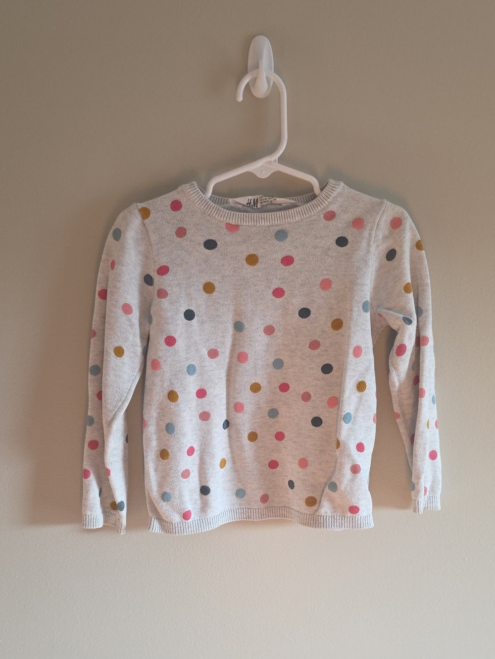 Toddler Multicolor Polka Dot Crewneck Sweater